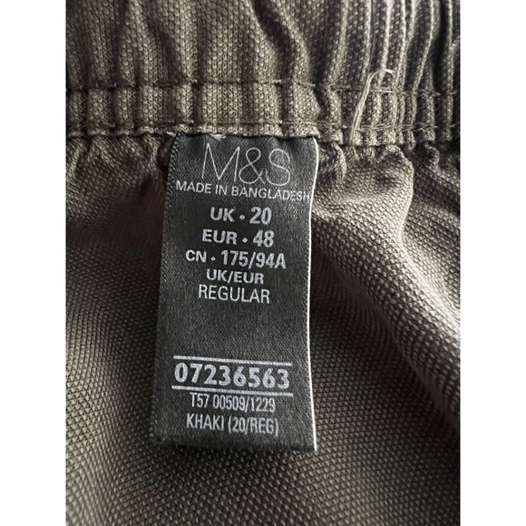 M&S Collection Pants Womens 16 Green Lyocell Pull On Drawstring Ankle Lounge - Picture 8 of 9